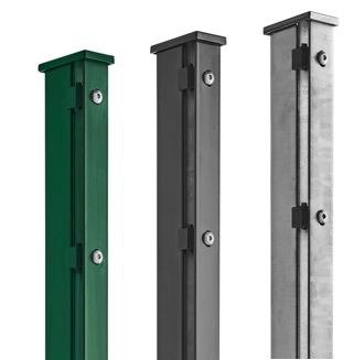 Zaunpfosten mit Abdeckleiste zum Einbetonieren