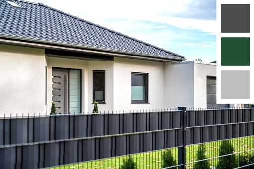 Sichtschutzfolie für Doppelstabzäune 35lfm